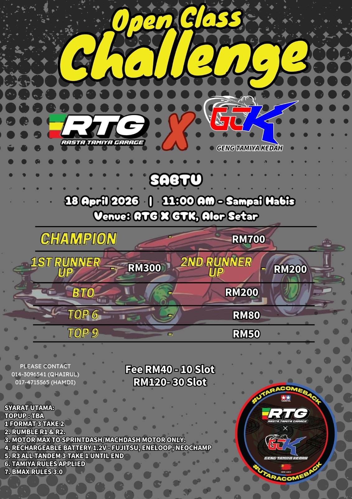 RTG x GTK Open Class Challenge II 2026 Poster
